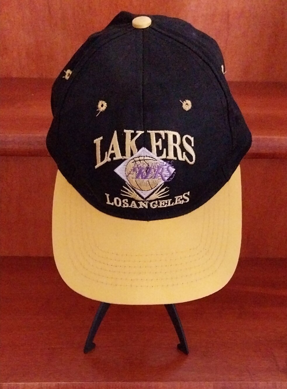 Los Angeles Lakers Black and Yellow Baseball Cap